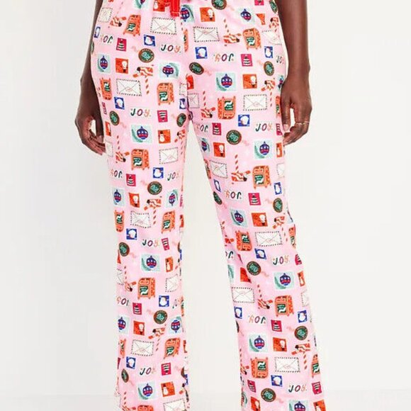 NWT Old Navy Flannel Pajama Pants Holiday Delivery Stamps Sleep Lounge Women XL - Picture 6 of 6